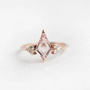 Morganite’s soft pink color